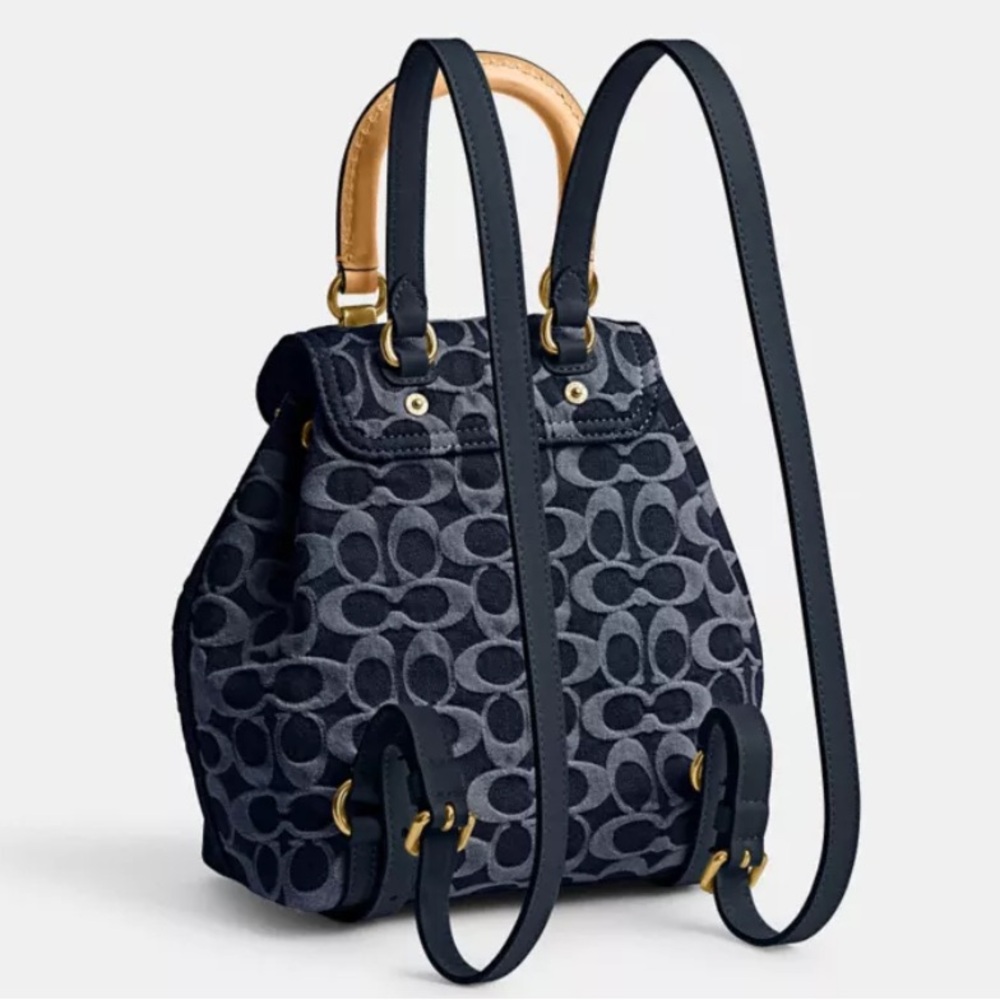 Coach Riya Backpack 21 in Signature Denim - Picture 2 of 11
